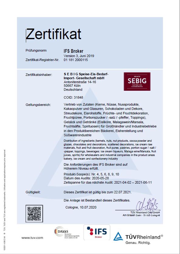 Ifs Zertifizierung 2020 Sebig